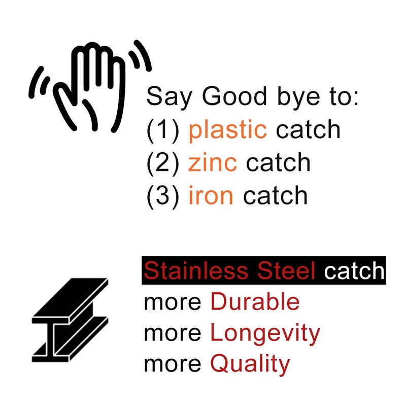 JQK Magnetic Cabinet Door Catch, Stainless Steel Closet Catches 10 Pack with Strong Magnetic, Furniture Latch 30 lbs, CC101-P10 - Image 4